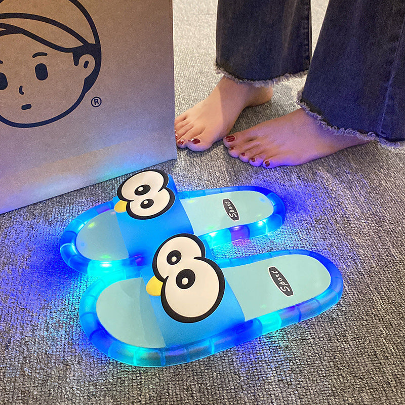 👣👣Cute LED Light-Up Plush Slippers for Women – Soft Cozy Indoor House Shoes