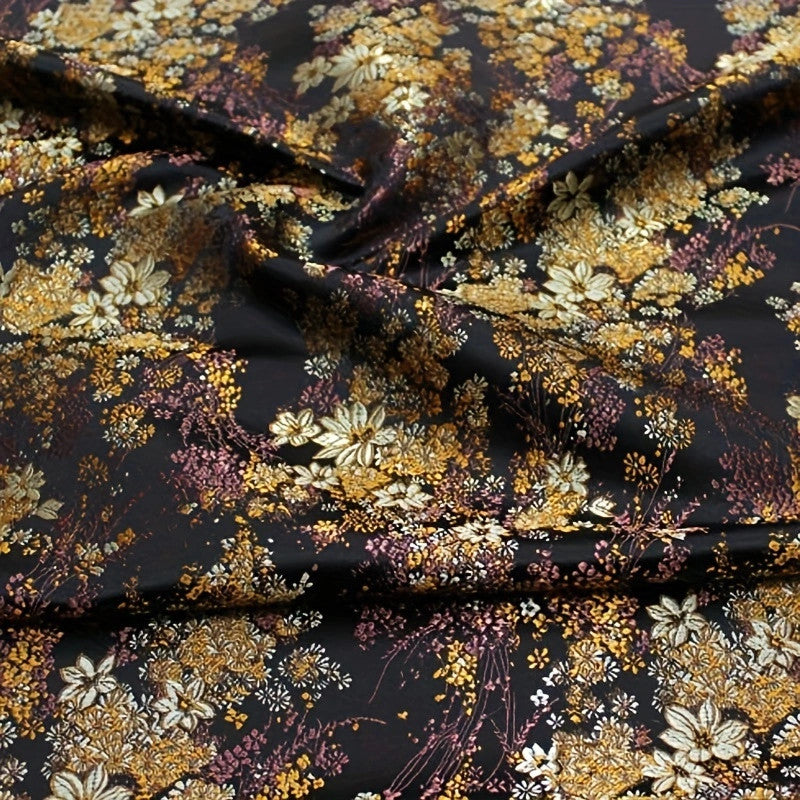 Chic Motif Brocade Fabric - Elegant Jacquard Woven Textile