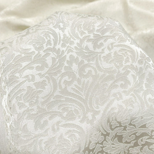 Small Damask Pattern Brocade - Beige Jacquard Textured Fabric