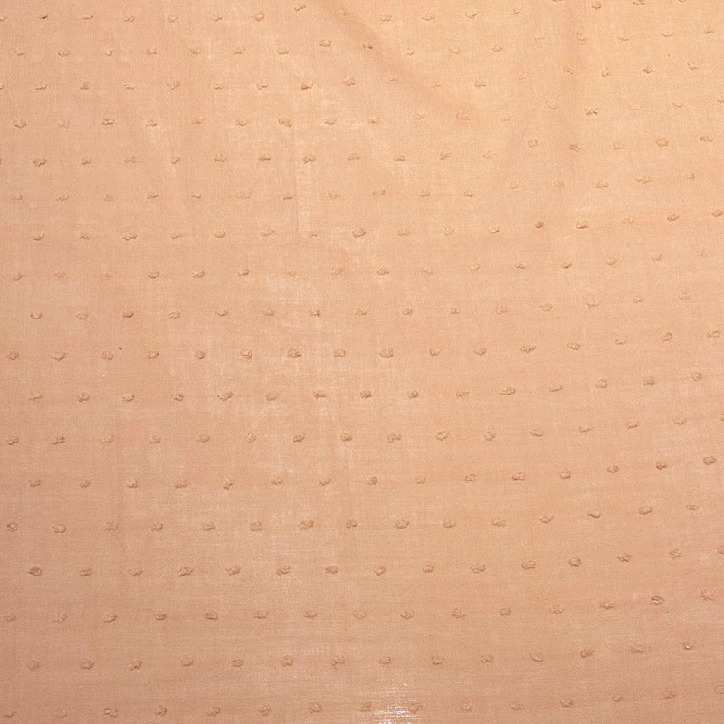 Orange Polka Dot Embroidery Cotton - Thin and Soft Jacquard Weave