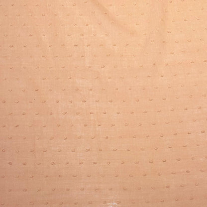 Orange Polka Dot Embroidery Cotton - Thin and Soft Jacquard Weave