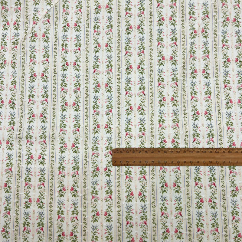 Ditsy Print Cotton - With Polka Dot Jacquard For Summer