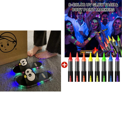 👣👣Cute LED Light-Up Plush Slippers for Women – Soft Cozy Indoor House Shoes