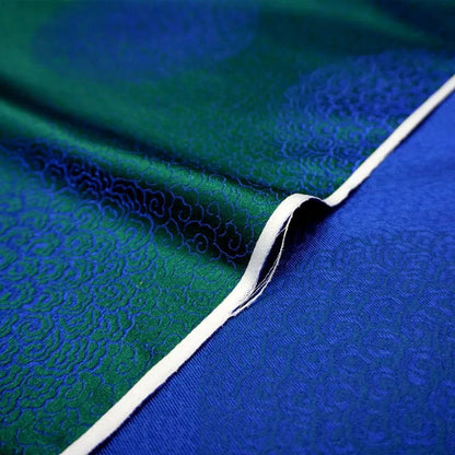 Green-Blue Shimmer Brocade - Lustrous Jacquard Fabric